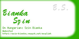 bianka szin business card